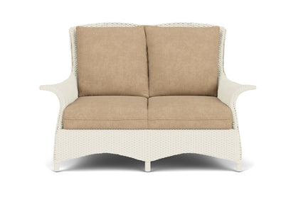 Lloyd Flanders Mandalay Loveseat in Ivory with Hayden Sand fabric