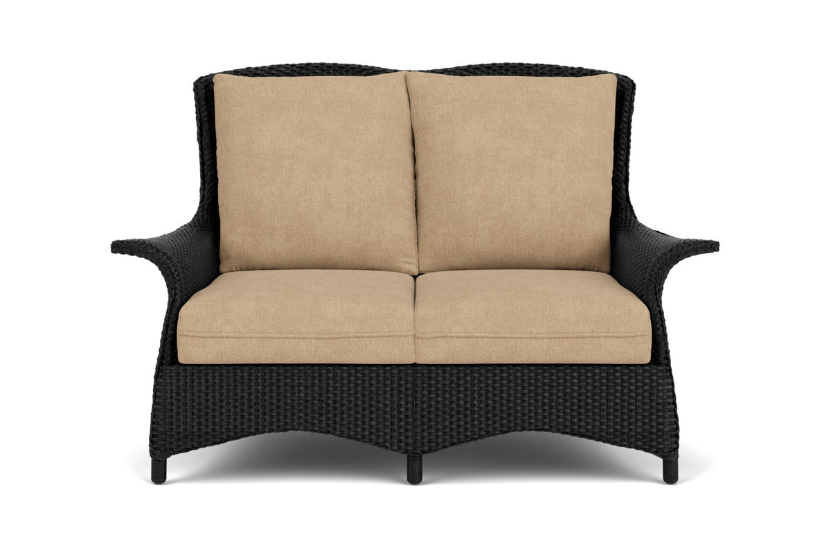 Lloyd Flanders Mandalay Loveseat in Ebony with Hayden Sand fabric