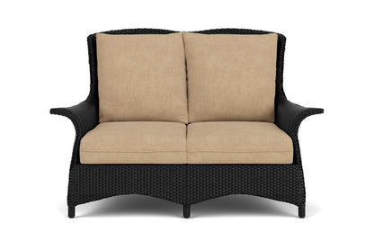 Lloyd Flanders Mandalay Loveseat in Ebony with Hayden Sand fabric