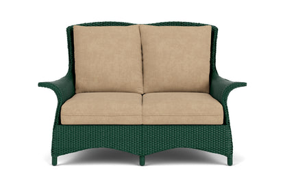 Lloyd Flanders Mandalay Loveseat in Woodland with Hayden Sand fabric