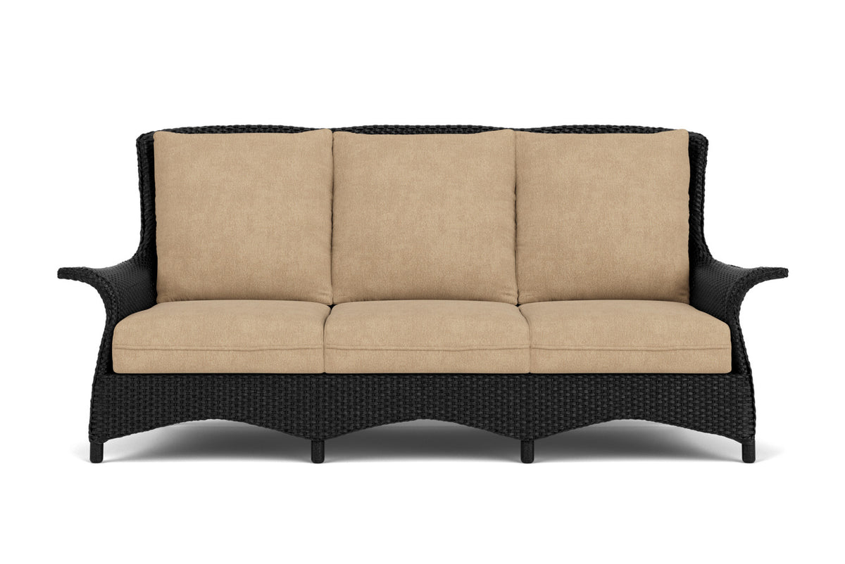 Lloyd Flanders Mandalay Sofa in Ebony with Hayden Sand fabric