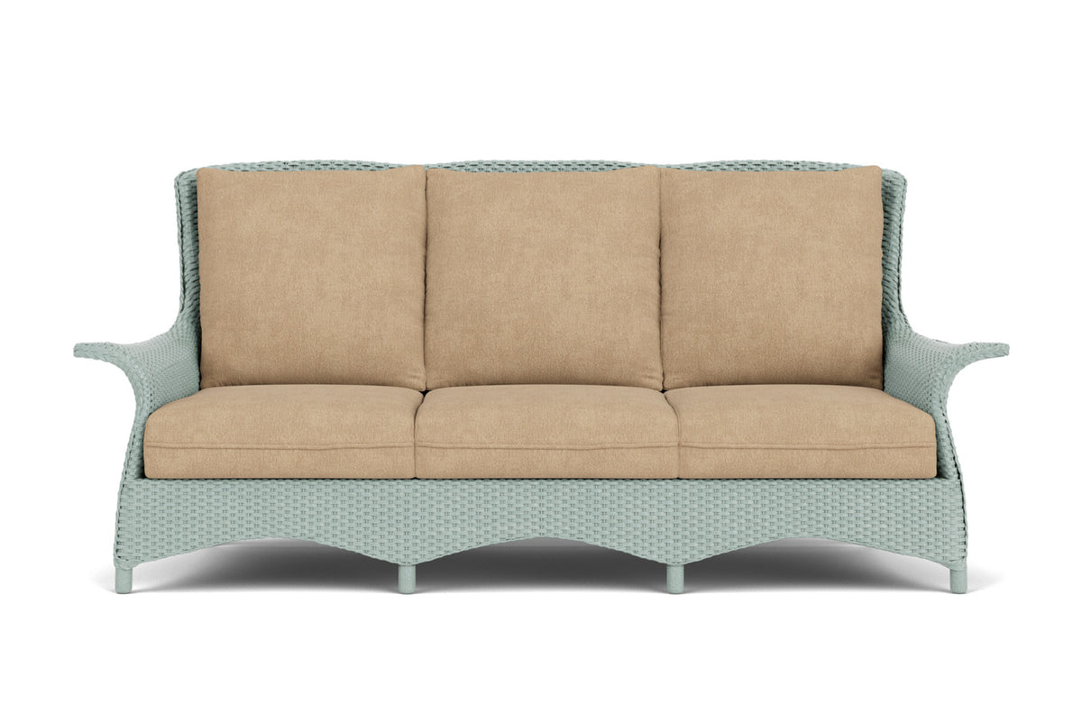 Lloyd Flanders Mandalay Living Room Set in Sea Glass with Hayden Sand fabric