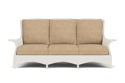 Lloyd Flanders Mandalay Sofa in Antique White with Hayden Sand fabric