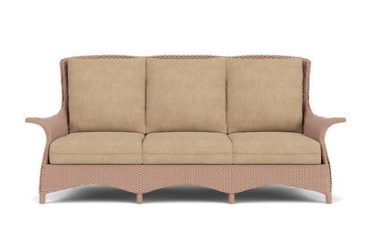 Lloyd Flanders Mandalay Sofa in Rosewood with Hayden Sand fabric