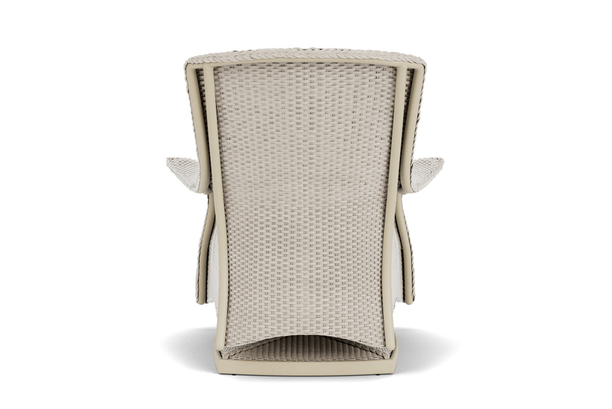Lloyd Flanders Mandalay Swivel Rocker Lounge Chair in Linen with Hayden Sand fabric, view 7