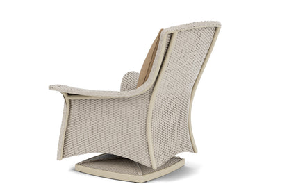 Lloyd Flanders Mandalay Swivel Rocker Lounge Chair in Linen with Hayden Sand fabric, view 8
