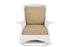 Lloyd Flanders Mandalay Swivel Rocker Lounge Chair in White with Hayden Sand fabric