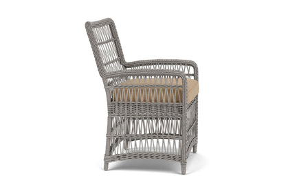 Lloyd Flanders Mackinac Dining Armchair with Hayden Sand fabric, view 4