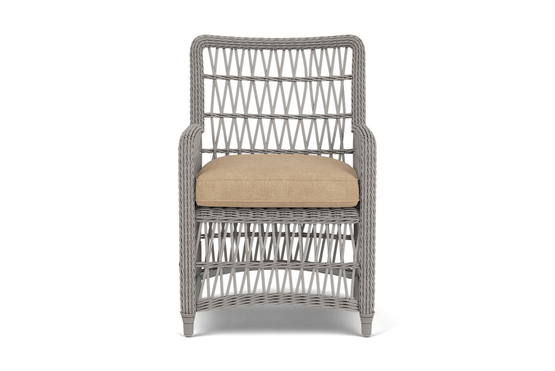 Lloyd Flanders Mackinac Dining Set with Hayden Sand fabric