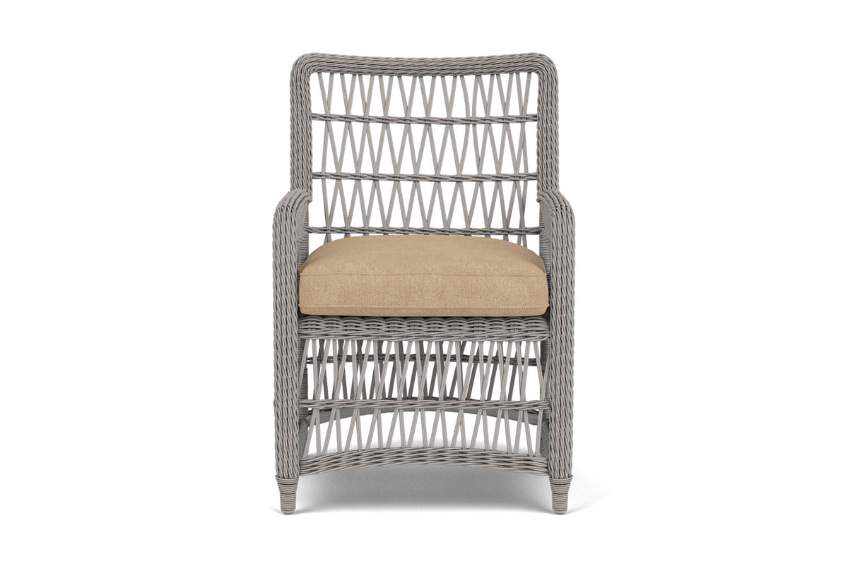 Lloyd Flanders Mackinac Dining Set with Hayden Sand fabric