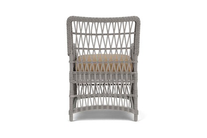 Lloyd Flanders Mackinac Dining Armchair with Hayden Sand fabric, view 7