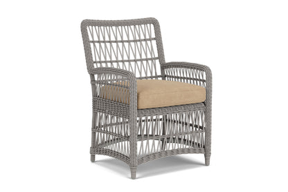 Lloyd Flanders Mackinac Dining Armchair with Hayden Sand fabric, view 2