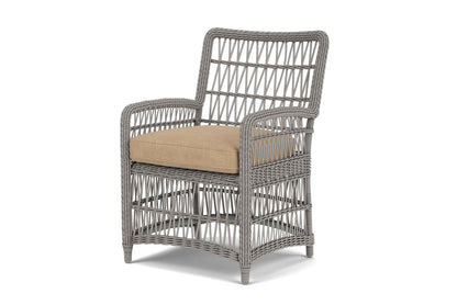 Lloyd Flanders Mackinac Dining Armchair with Hayden Sand fabric, view 10