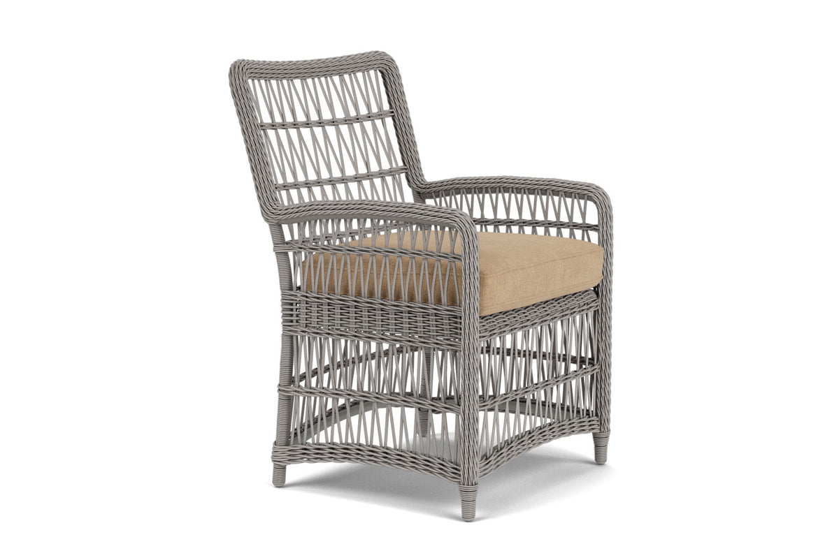 Lloyd Flanders Mackinac Dining Armchair with Hayden Sand fabric, view 3