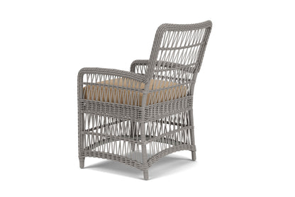 Lloyd Flanders Mackinac Dining Armchair with Hayden Sand fabric, view 8