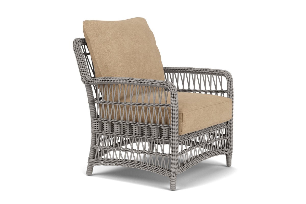 Lloyd Flanders Mackinac Lounge Chair with Hayden Sand fabric, view 3