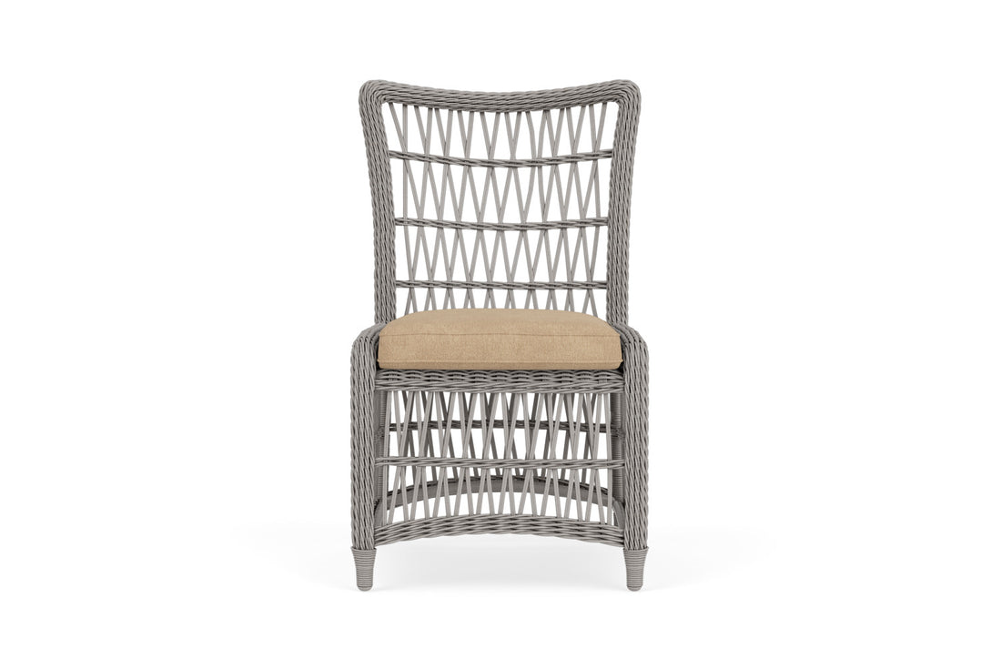 Lloyd Flanders Mackinac Armless Dining Chair with Hayden Sand fabric