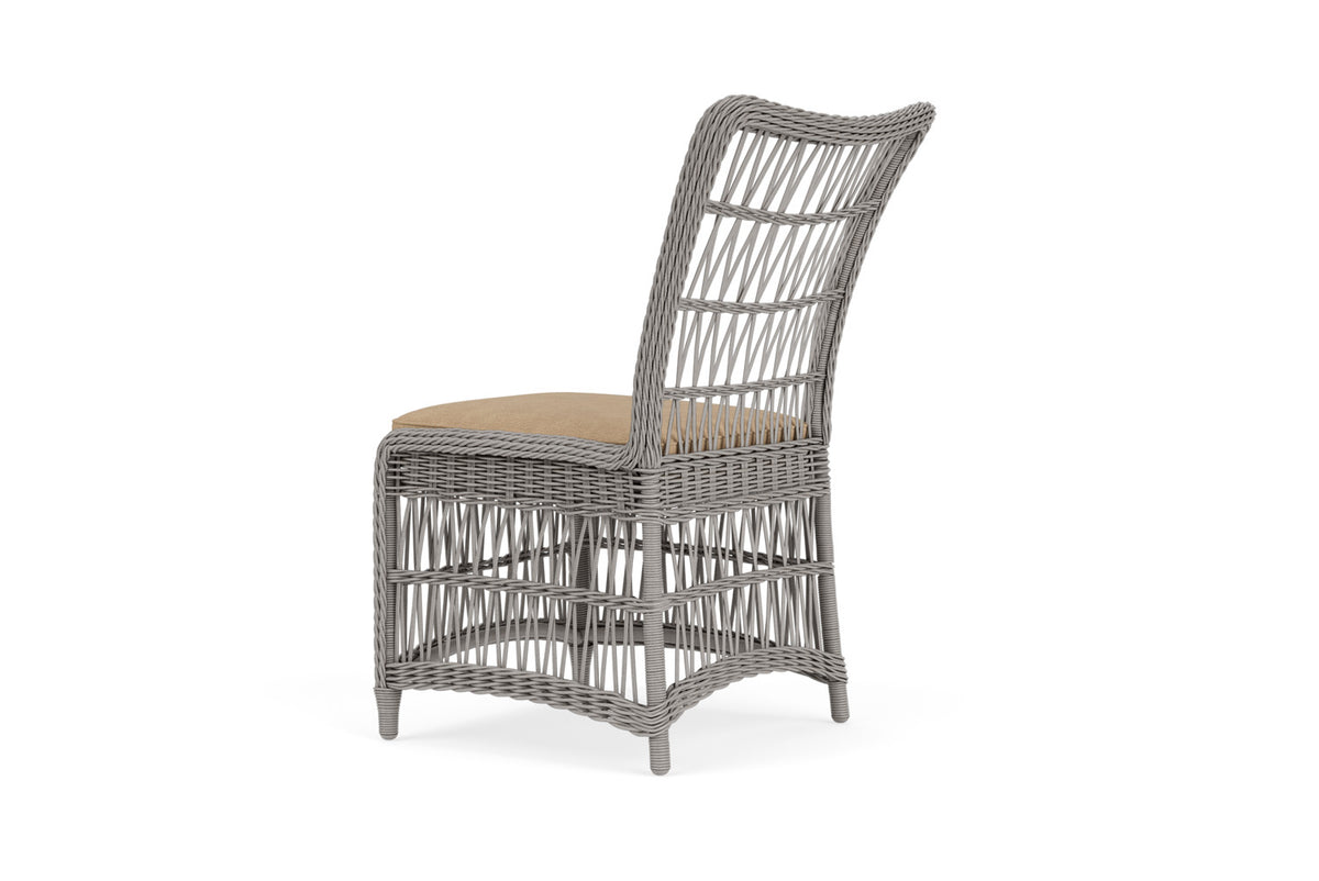 Lloyd Flanders Mackinac Armless Dining Chair with Hayden Sand fabric, view 8