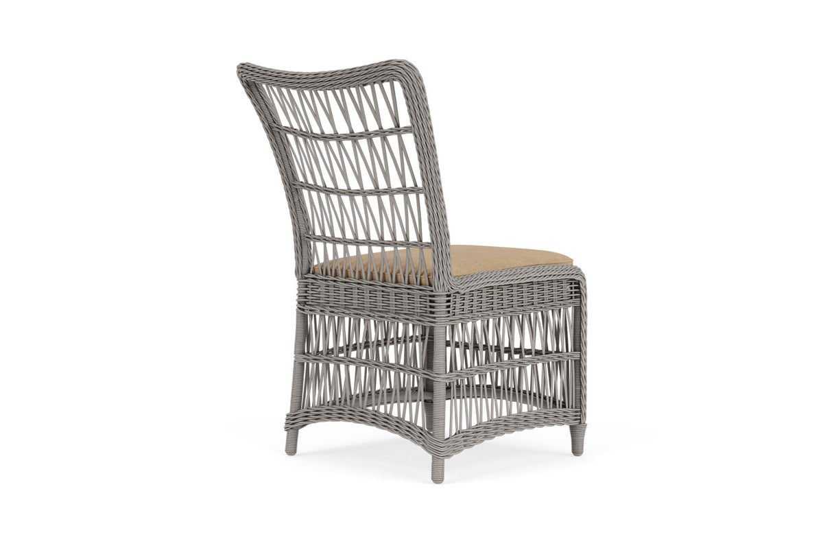 Lloyd Flanders Mackinac Armless Dining Chair with Hayden Sand fabric, view 6