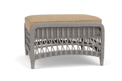 Lloyd Flanders Mackinac Ottoman with Hayden Sand fabric, view 5