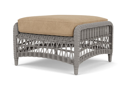Lloyd Flanders Mackinac Ottoman with Hayden Sand fabric, view 10