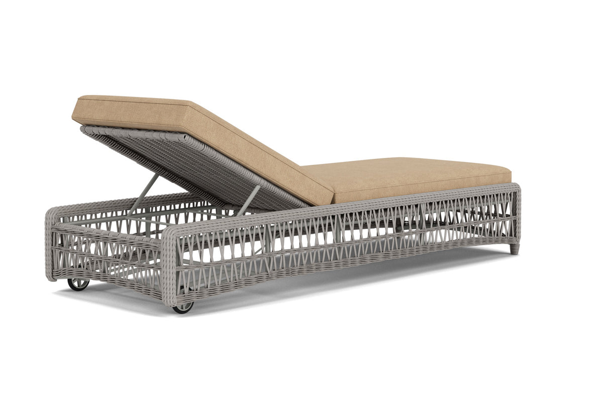Lloyd Flanders Mackinac Chaise with Hayden Sand fabric, view 6