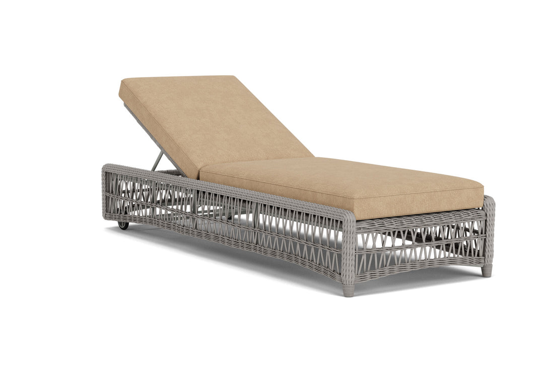 Lloyd Flanders Mackinac Chaise with Hayden Sand fabric, view 2