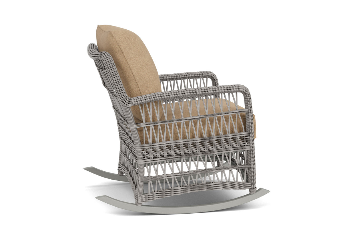 Lloyd Flanders Mackinac Lounge Rocker with Hayden Sand fabric, view 5