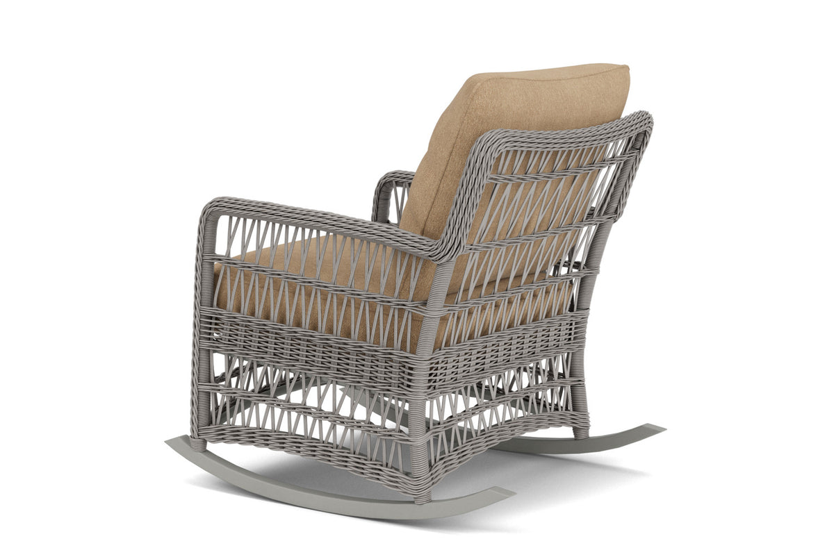 Lloyd Flanders Mackinac Lounge Rocker with Hayden Sand fabric, view 8
