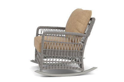 Lloyd Flanders Mackinac Lounge Rocker with Hayden Sand fabric, view 9