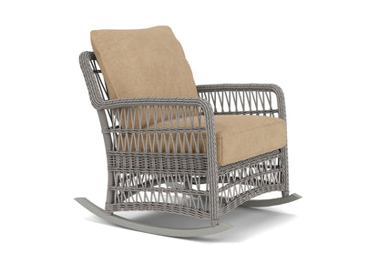 Lloyd Flanders Mackinac Lounge Rocker with Hayden Sand fabric, view 3