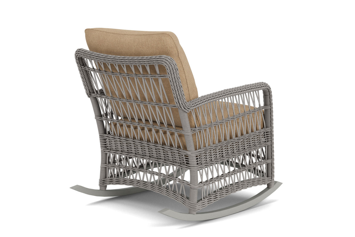 Lloyd Flanders Mackinac Lounge Rocker with Hayden Sand fabric, view 6