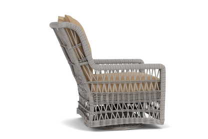 Lloyd Flanders Mackinac High Back Swivel Glider with Hayden Sand fabric, view 5