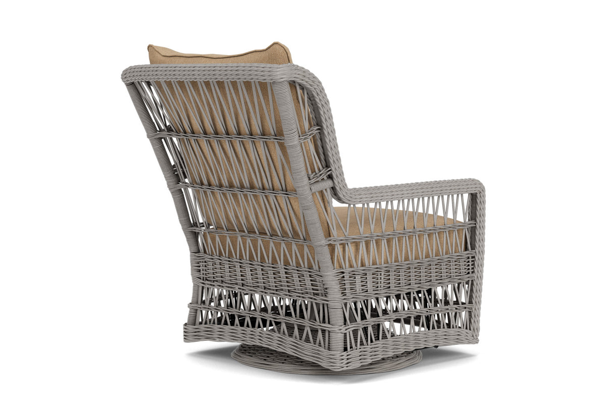 Lloyd Flanders Mackinac High Back Swivel Glider with Hayden Sand fabric, view 6