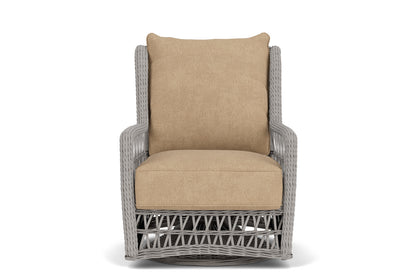 Lloyd Flanders Mackinac High Back Swivel Glider with Hayden Sand fabric