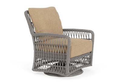 Lloyd Flanders Mackinac Swivel Glider Lounge Chair with Hayden Sand fabric, view 3