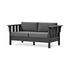POLYWOOD Acadia Deep Seating Loveseat in Black / Ash Charcoal