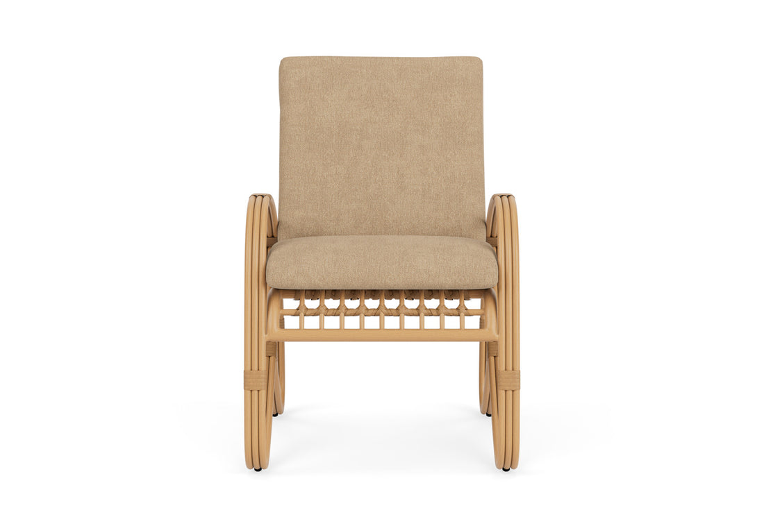 Lloyd Flanders Riviera Dining Armchair with Hayden Sand fabric
