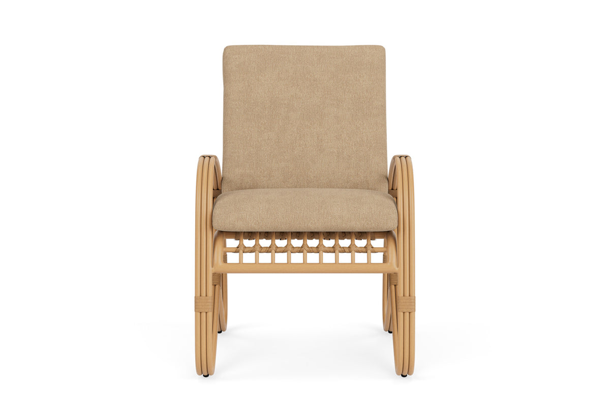 Lloyd Flanders Riviera Dining Armchair with Hayden Sand fabric