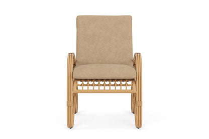 Lloyd Flanders Riviera Dining Armchair with Hayden Sand fabric