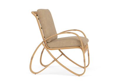 Lloyd Flanders Riviera Dining Armchair with Hayden Sand fabric, view 4