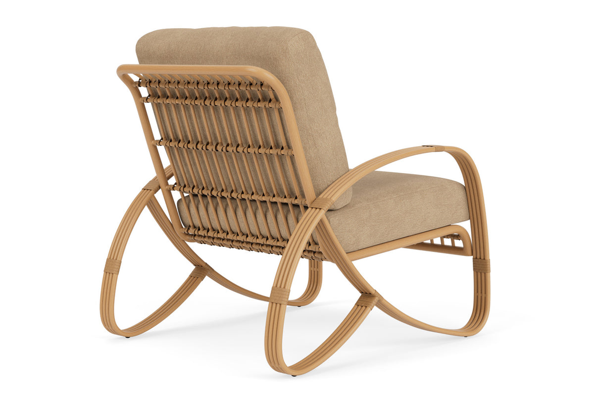 Lloyd Flanders Riviera Lounge Chair with Hayden Sand fabric, view 6