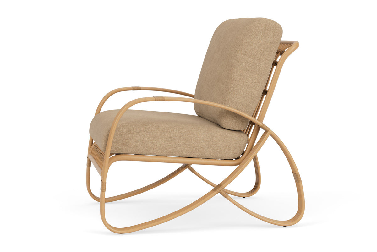 Lloyd Flanders Riviera Lounge Chair with Hayden Sand fabric, view 9