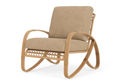 Lloyd Flanders Riviera Lounge Chair with Hayden Sand fabric, view 10