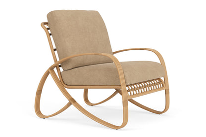 Lloyd Flanders Riviera Lounge Chair with Hayden Sand fabric, view 3