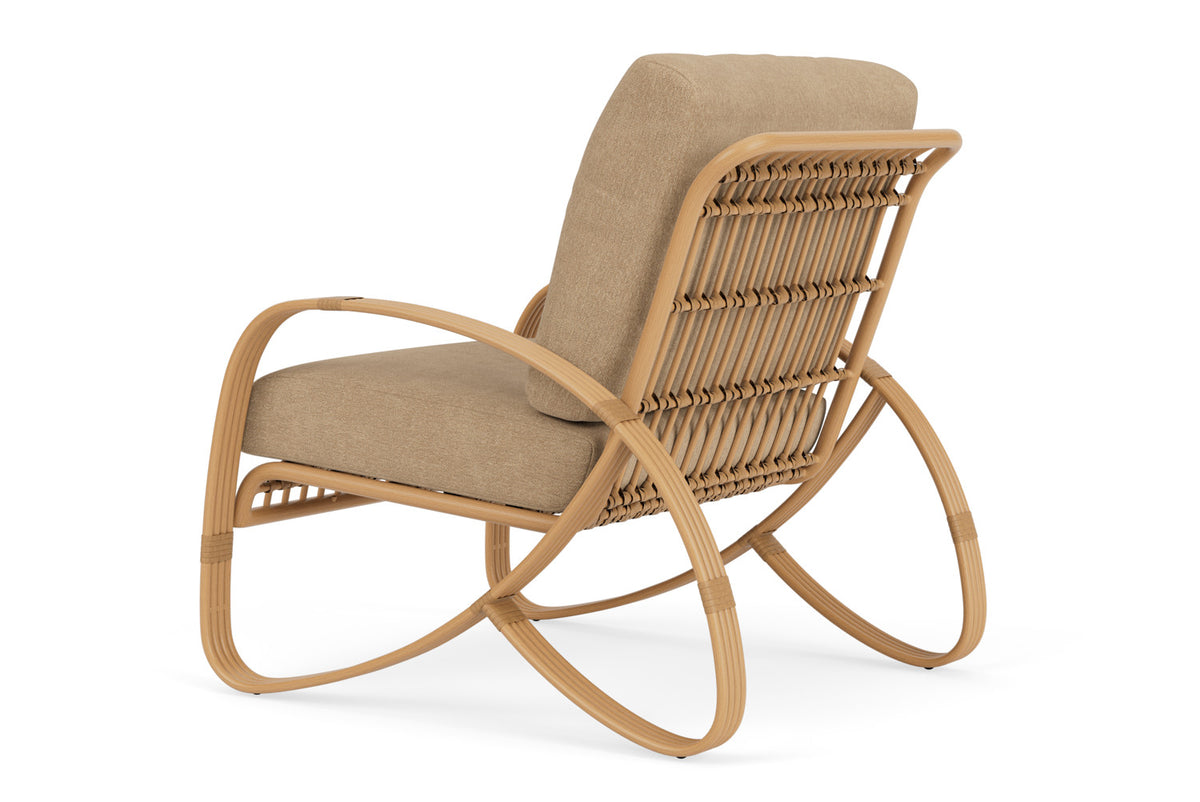 Lloyd Flanders Riviera Lounge Chair with Hayden Sand fabric, view 8