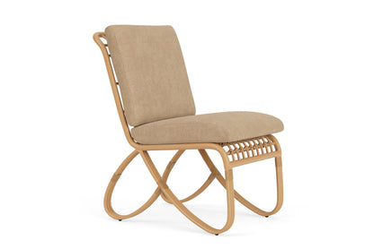 Lloyd Flanders Riviera Armless Dining Chair with Hayden Sand fabric, view 3