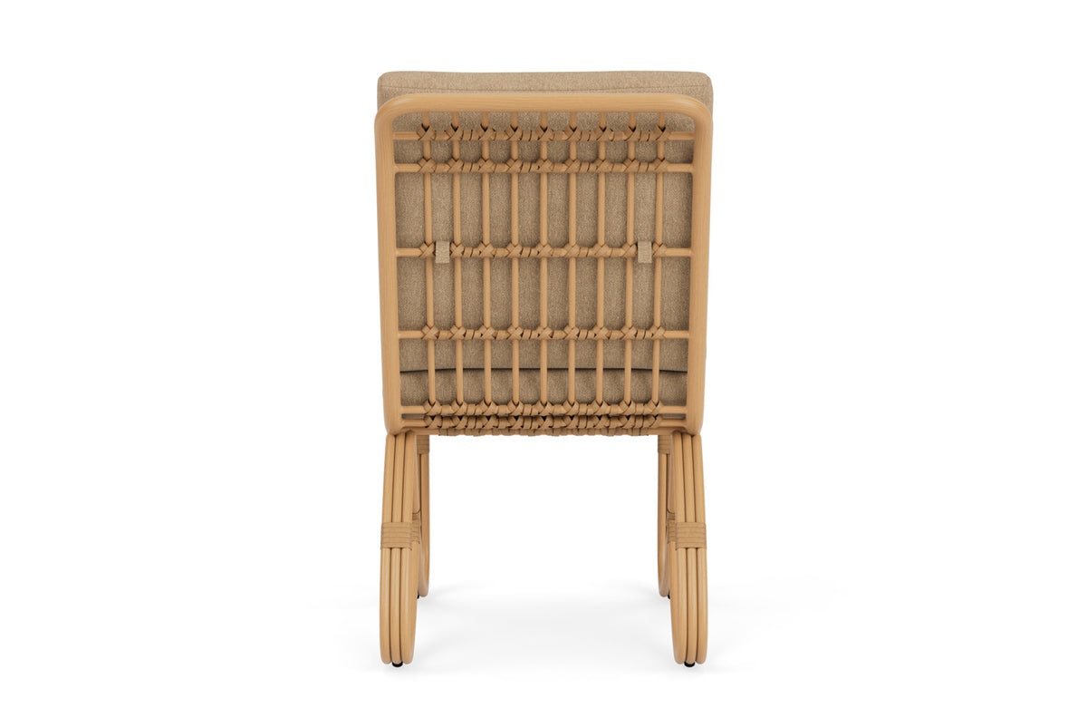 Lloyd Flanders Riviera Armless Dining Chair with Hayden Sand fabric, view 7
