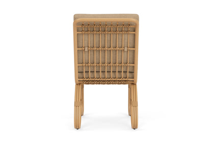 Lloyd Flanders Riviera Armless Dining Chair with Hayden Sand fabric, view 7
