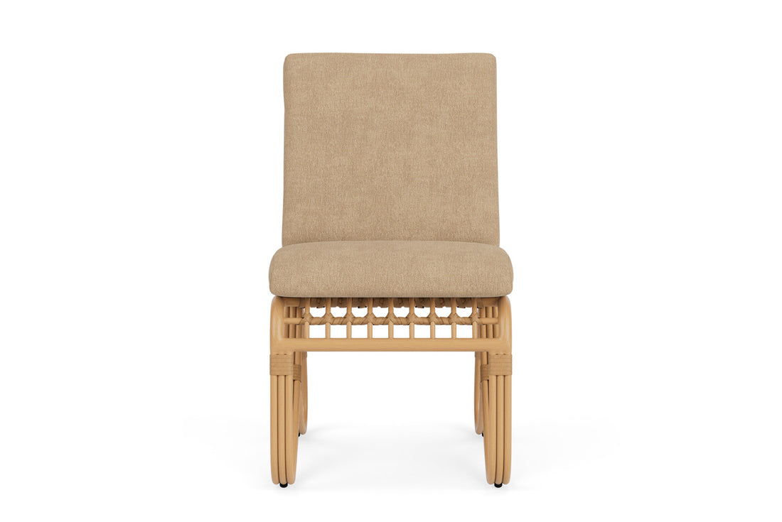 Lloyd Flanders Riviera Armless Dining Chair with Hayden Sand fabric